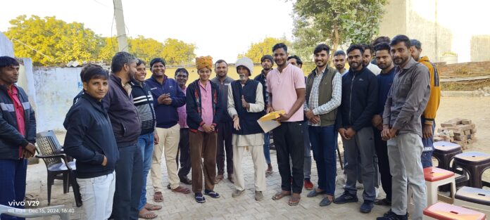 एसएससी जीडी में हितेश के चयन पर किया सम्मान
